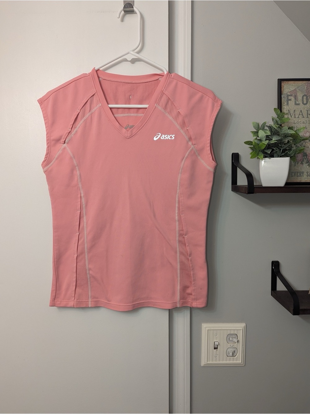 3/$12 Asics Pink Running Top